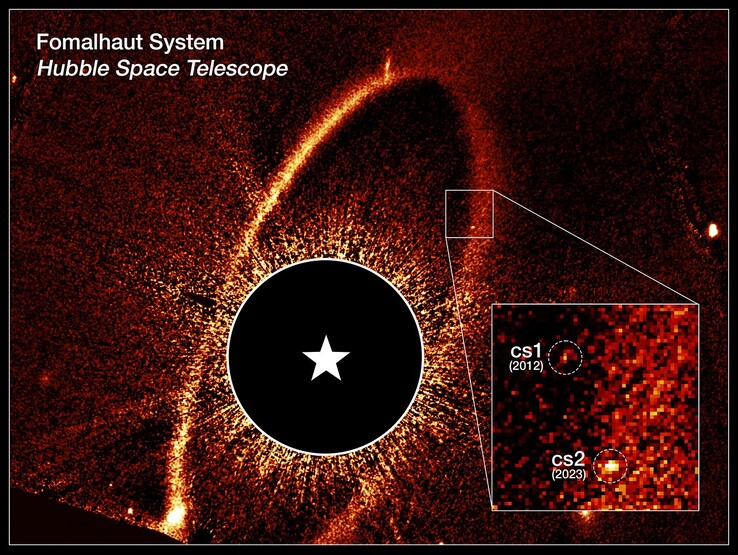 A cs1 és cs2 kommentált képe (Kép forrása: NASA, ESA, UC Berkeley és STScI)
