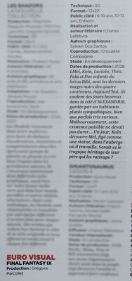 Final Fantasy IX: The Black Mages' Legacy leírása (Kép forrása: Ecran Total, Gershwin Impact Bluesky account)