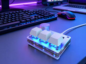 A SayoDevice O3C mini Hall-effect billentyűzet Hall-effect billentyűkkel, RGB billentyűkkel és fém forgatógombbal