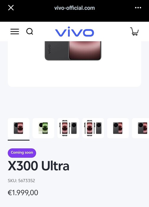 A Vivo X300 Ultra a jelek szerint Ausztriában, Németországban és Magyarországon 2000 euró körüli áron kerül forgalomba
