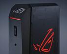 Az Asus a ROG NUC 2025-öt úgy tervezte, hogy elődjéhez hasonlóan függőlegesen lehessen használni. (Kép forrása: Asus)