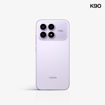 A Redmi K90 világoslila színben. (Kép forrása: Redmi)