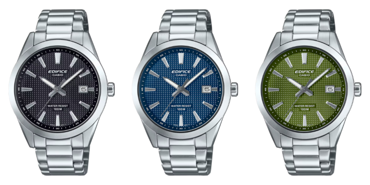 Balról jobbra: a Casio Edifice EFV-160D-1AV, EFV-160D-2AV és EFV-160D-3AV órák. (Kép forrása: Casio)