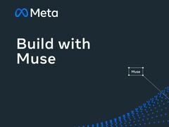 Meta logó a „Build with Muse” felirattal sötét háttér előtt