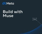 Meta logó a „Build with Muse” felirattal sötét háttér előtt