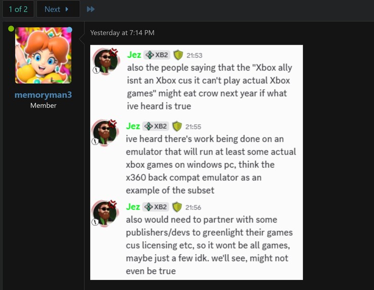 Jez Corden kommentálja a hivatalos Xbox 360 emulátort (screenshot, memoryman3@NeoGAF fórumok)