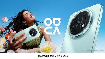 A Huawei Nova 15 Max kék színben