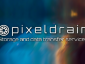 A weboldal logója egy művész által készített űrfelvétellel körülvéve (Kép forrása: PixelDrain - szerkesztve)