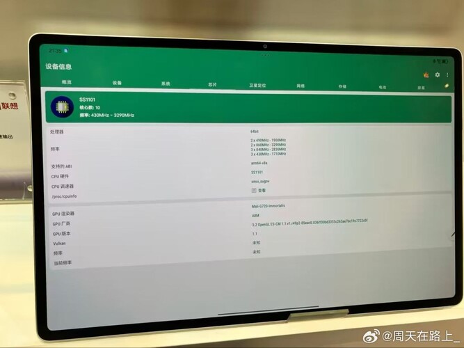 Lenovo SS1101 specifikációk (kép forrása: Telegram - privát csoport)
