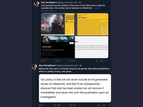 Bluesky hozzászólás a Resident Evil Requiem AI felülvizsgálatáról