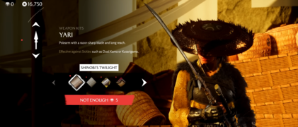 A "Shinobi's Twilight" yari skin (kép forrása: Sony)