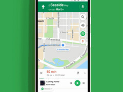 A Google Mapsből eltűntek a zenei vezérlők. (Kép forrása: Spotify)