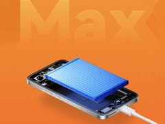 A Note 17 Pro Max 100 W-os gyorstöltést is támogatni fog. A képen: egy promóciós fotó, amely a nagy kapacitású akkumulátort emeli ki.
