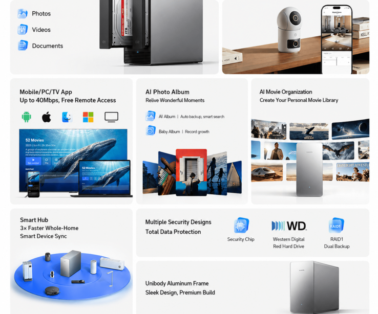 A Xiaomi NAS AI funkcióinak kiemelt jellemzői (gépi fordítás)