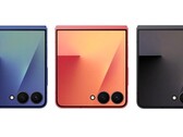 A Samsung Galaxy Z Flip7 első valós képe a csomagolással és bekapcsolt fedeles kijelzővel most kering az interneten. (Kép forrása: Evan Blass)