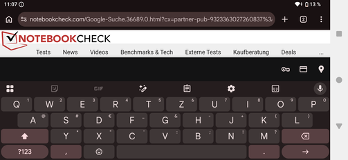 Sony Xperia 1 VIII billentyűzet-teszt