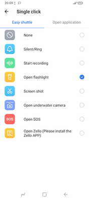 Annak kiválasztása, hogy mit csináljon az egyéni művelet gomb. (Kép forrása: Sergey Tarasov - Notebookcheck)