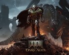 DOOM Slayer áll a csatatéren a DOOM: The Dark Ages hivatalos kulcsképén (Kép forrása: DOOM: The Dark Ages, a Keymailer jóvoltából)