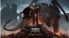 DOOM Slayer áll a csatatéren a DOOM: The Dark Ages hivatalos kulcsképén (Kép forrása: DOOM: The Dark Ages, a Keymailer jóvoltából)