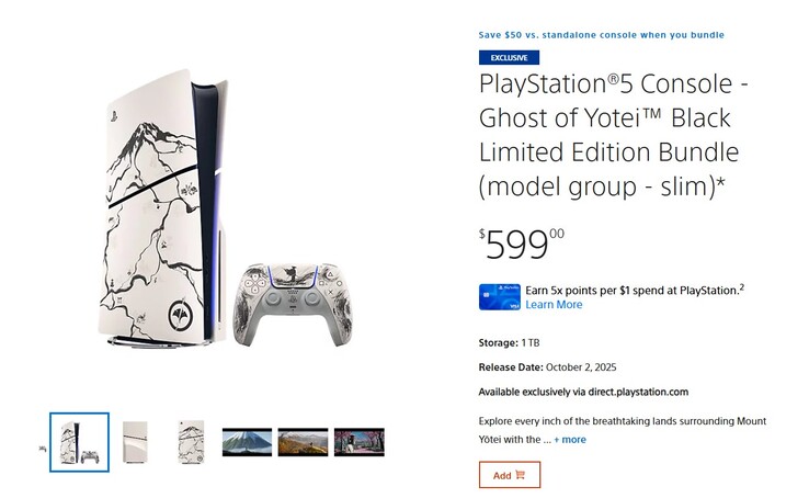 PS5 Ghost of Yotei csomag. 