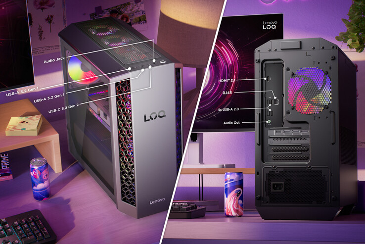 A LOQ Tower 26ADR10 portjai és kialakítása (Kép forrása: Lenovo)