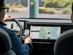 Egy Rivian EV, amely a Google Mapset futtatja. (Kép forrása: Rivian)