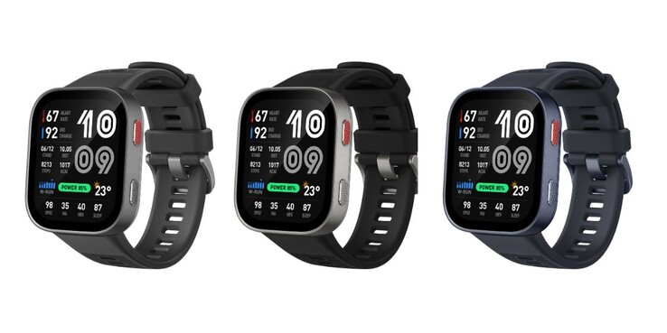 Az Amazfit Bip Max okosóra szürke, fekete és kék színben kapható
