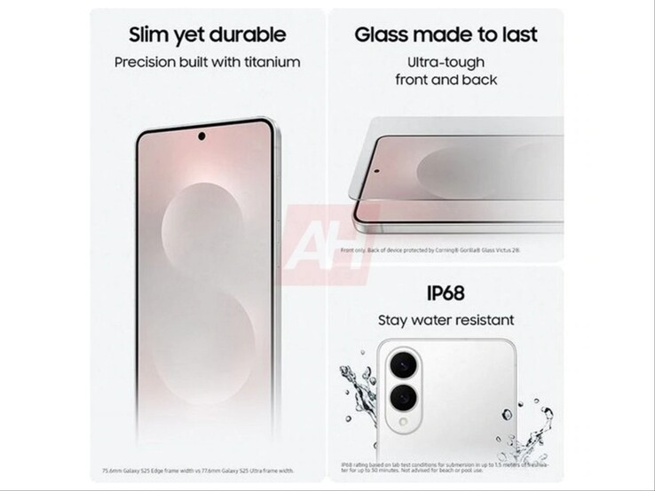 A Corning Gorilla Glass Ceramic 2 a Samsung Galaxy S25 Edge készülékkel debütál. (Kép forrása: Android Headlines)