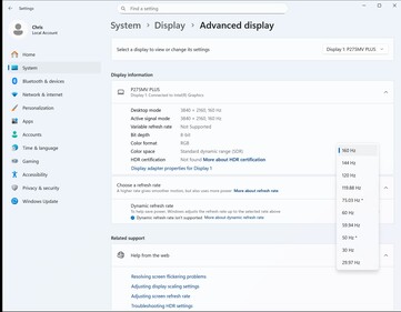 a 4K 160 Hz a szabványos mód