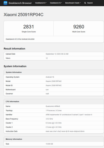 (Kép forrása: Geekbench)