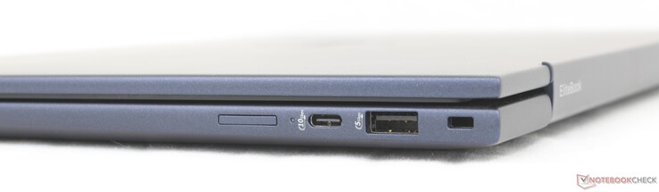 Rendben: USB-C 10 Gbps w/ Power Delivery + DisplayPort 1.4, USB-A 5 Gbps, Nemes zár
