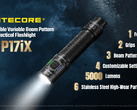 A Nitecore P17iX ugyanazokat a funkciókat kínálja, mint a P27iX, csak kisebb fejjel