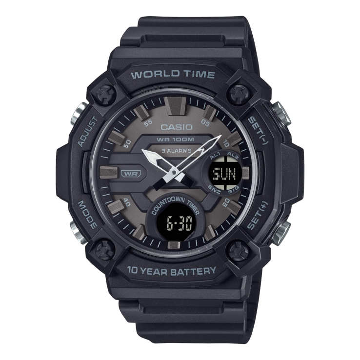 A Casio AEQ120W-1BV óra már kapható az Egyesült Államokban. (Kép forrása: Casio)