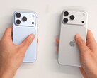 Az Apple iPhone 18 Pro (balra) és az iPhone 18 Pro Max (jobbra) súlya rendre 211 g és 249 g.