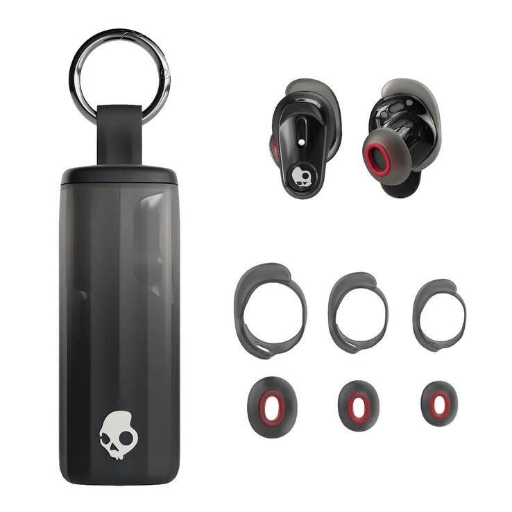 A Skullcandy Method 360 fülhallgatók különböző illeszkedő uszonyokkal és gélekkel rendelkeznek a biztonságos illeszkedés érdekében. (Kép forrása: Skullcandy)