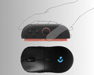 Switch 2 Joy-Cons a képen a játékegér felett (Kép forrása: Nintendo of America, Logitech szerkesztéssel)