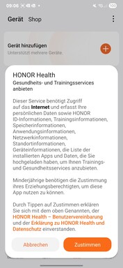 Honor Egészségügyi alkalmazás beállítása