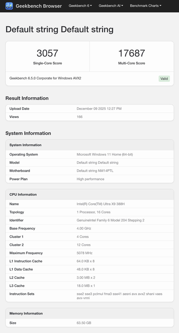 (Kép forrása: Geekbench)