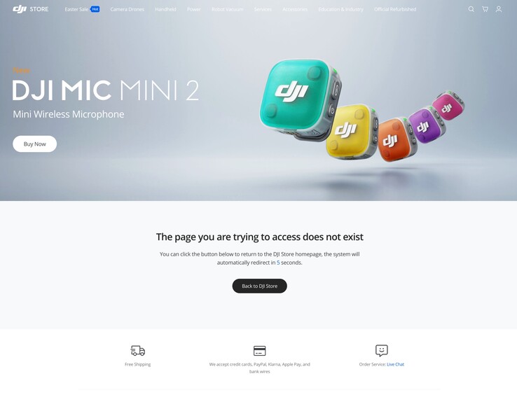 A DJI véletlenül felfedte a Mic Mini 2-t a weboldalán. Megvásárolni még nem lehet.