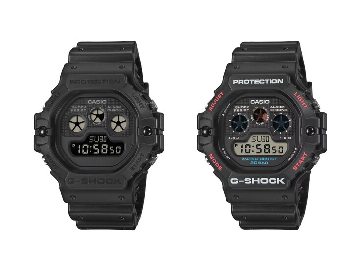 A Casio G-Shock DW-5900UBB-1 (balra) és DW-5900U-1 (jobbra) órák. (Kép forrása: Casio)