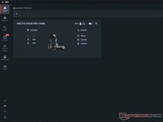 A SteelSeries GG kezdőképernyője.