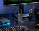 A ROG 100W-os Gaming Charger Dock egyetlen fekete kivitelben érkezik, és több mint 300 g súlyú. (Kép forrása: Asus)