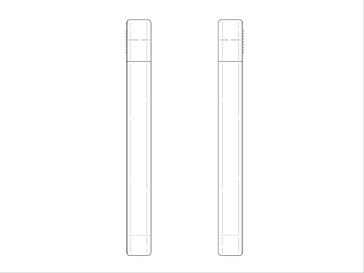Az állítólagos Samsung rollable telefon oldalsó profilja a bejelentett szabadalom szerint. (Kép forrása: DomoAI és xleaks7)