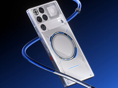 A RedMagic 11 Pro a Snapdragon 8 Elite Gen 5 és a Red Core R4 játékchipkészletet párosítja. A képen: egy promóciós kép a telefonról. (Kép forrása: RedMagic)