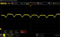 PWM: 10/10 fényerő, ~360 Hz (DC Dimming)