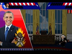 Az „Electoral Carnage” című játékban híres amerikai elnökök szállnak szembe egymással szatirikus 2D-s csatákban.