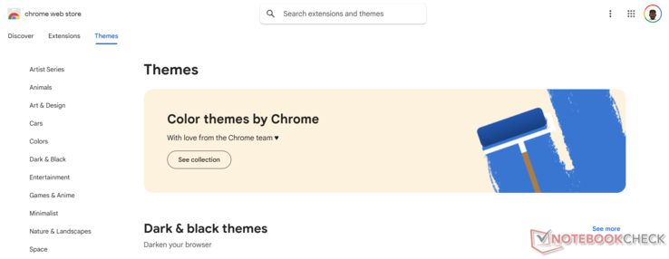A Google Chrome témák oldala (Kép forrása: Antony Muchiri)