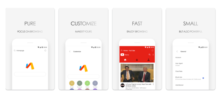 A Android böngészőn keresztül