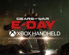 Az Xbox Handheld logója a Gears of War: E-Day szalagcímén