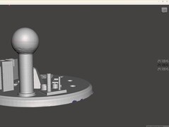 A Scanbench gömb átmérője a MeshMixerben mérve